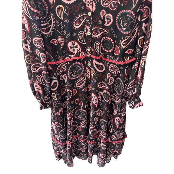 Ted Baker Colour by Numbers Limeri V-Neck Printed Midi Dress Size 4 - Picture 5 of 11